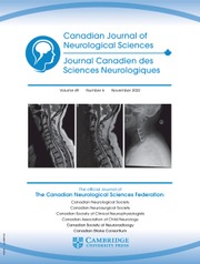 Canadian Journal of Neurological Sciences Volume 49 - Issue 6 -