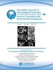 Canadian Journal of Neurological Sciences Volume 51 - Issue 3 -