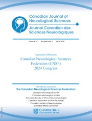 Canadian Journal of Neurological Sciences Volume 51 - Supplements1 -  ABSTRACTS: Canadian Neurological Sciences Federation (CNSF) 2024 Congress