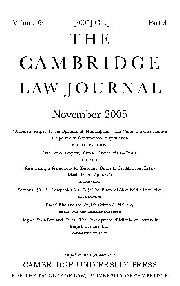 The Cambridge Law Journal Volume 63 - Issue 3 -
