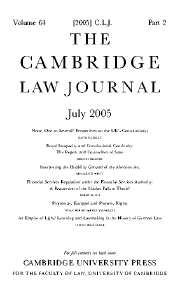 The Cambridge Law Journal Volume 64 - Issue 2 -