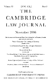 The Cambridge Law Journal Volume 65 - Issue 3 -