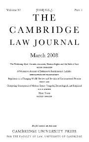 The Cambridge Law Journal Volume 67 - Issue 1 -