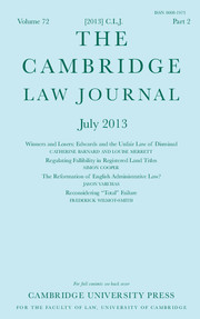 The Cambridge Law Journal Volume 72 - Issue 2 -