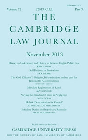 The Cambridge Law Journal: Volume 72 - Issue 3 | Cambridge Core