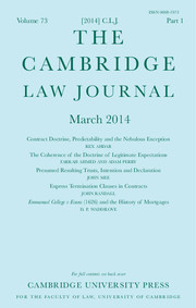 The Cambridge Law Journal Volume 73 - Issue 1 -