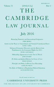 The Cambridge Law Journal Volume 75 - Issue 2 -