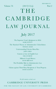 The Cambridge Law Journal Volume 76 - Issue 2 -