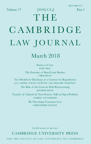 The Cambridge Law Journal Volume 77 - Issue 1 -
