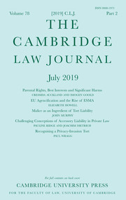 The Cambridge Law Journal: Volume 78 - Issue 2 | Cambridge Core