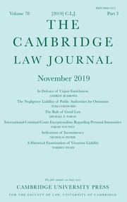 The Cambridge Law Journal Volume 78 - Issue 3 -