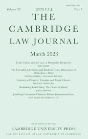 The Cambridge Law Journal Volume 82 - Issue 1 -
