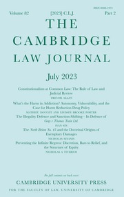 The Cambridge Law Journal Volume 82 - Issue 2 -