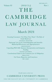 The Cambridge Law Journal Volume 83 - Issue 1 -