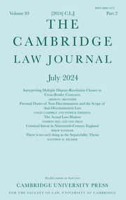 The Cambridge Law Journal Volume 83 - Issue 2 -