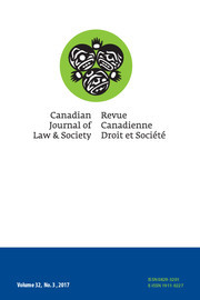Canadian Journal of Law and Society / La Revue Canadienne Droit et Société Volume 32 - Issue 3 -