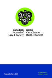 Canadian Journal of Law and Society / La Revue Canadienne Droit et Société Volume 35 - Issue 3 -