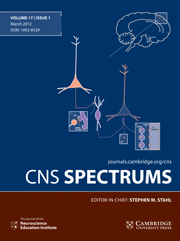 CNS Spectrums Volume 17 - Issue 1 -