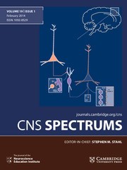 CNS Spectrums Volume 19 - Issue 1 -