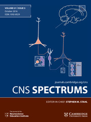 CNS Spectrums Volume 21 - Issue 5 -