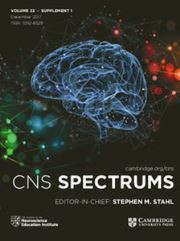 CNS Spectrums Volume 22 - SupplementS1 -  CME SUPPLEMENT