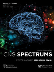 CNS Spectrums Volume 24 - Issue 3 -