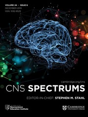 CNS Spectrums Volume 24 - Issue 6 -