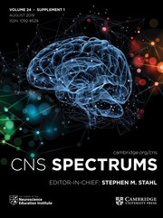 CNS Spectrums Volume 24 - Issue S1 -  CME SUPPLEMENT