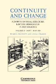 Continuity and Change Volume 19 - Issue 1 -