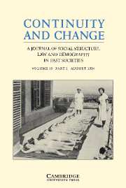 Continuity and Change Volume 19 - Issue 2 -