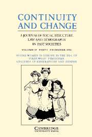 Continuity and Change Volume 19 - Issue 3 -