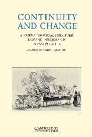 Continuity and Change Volume 20 - Issue 1 -