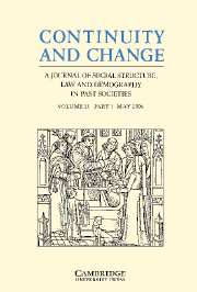 Continuity and Change Volume 21 - Issue 1 -