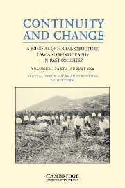 Continuity and Change Volume 21 - Issue 2 -