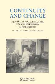 Continuity and Change Volume 21 - Issue 3 -