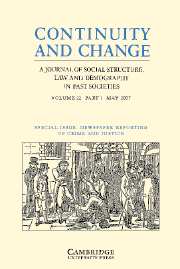 Continuity and Change Volume 22 - Issue 1 -