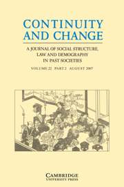 Continuity and Change Volume 22 - Issue 2 -