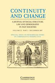 Continuity and Change Volume 22 - Issue 3 -