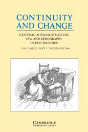 Continuity and Change Volume 23 - Issue 3 -
