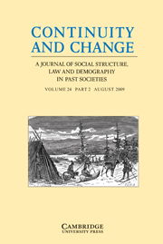 Continuity and Change Volume 24 - Issue 2 -
