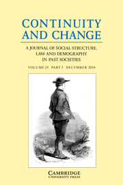Continuity and Change Volume 25 - Issue 3 -