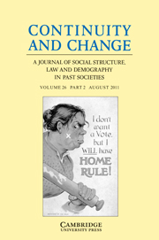 Continuity and Change Volume 26 - Issue 2 -