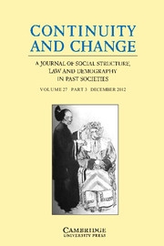 Continuity and Change Volume 27 - Issue 3 -