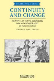 Continuity and Change Volume 30 - Issue 1 -
