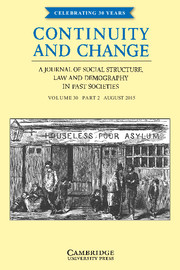 Continuity and Change Volume 30 - Issue 2 -