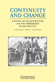 Continuity and Change Volume 31 - Issue 2 -