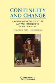 Continuity and Change Volume 31 - Issue 3 -