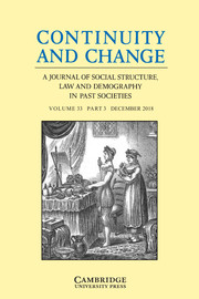 Continuity and Change Volume 33 - Issue 3 -