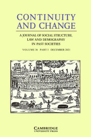 Continuity and Change Volume 36 - Issue 3 -