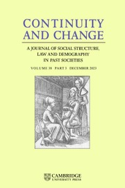 Continuity and Change Volume 38 - Issue 3 -